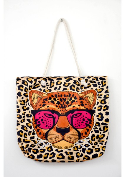 Leopar Desenli Plaj Havlusu ve Plaj Çantası Set Banyo Havlusu Dijital Baskılı Havlu modelleri