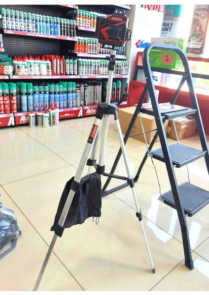 16 Köşe 4d Lazer Metre Terazi 360 Tripodlu Çapraz Çizgi Yeşil Yapı İnşaat Alan Ölçüm