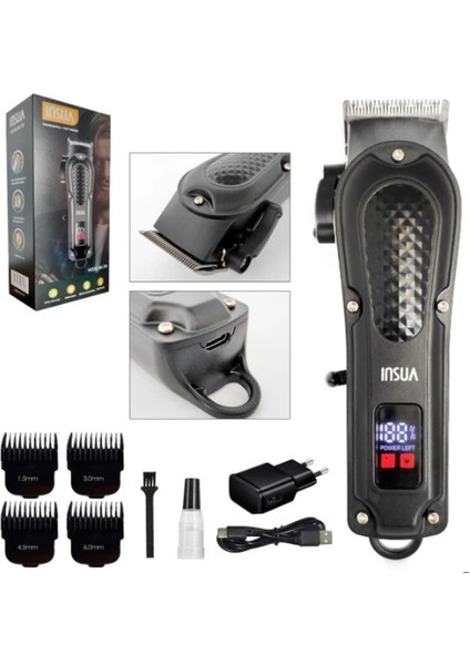 HK-750 Saç Sakal Tıraş Makinesi Şarjlı LCD Ekran