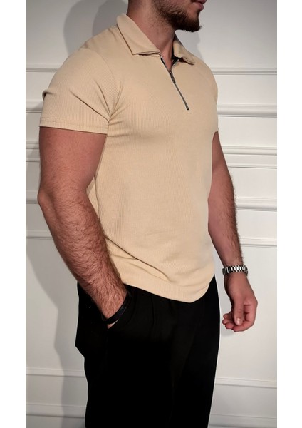 Yarım Fermuarlı Polo Yaka T-Shirt fırsatları