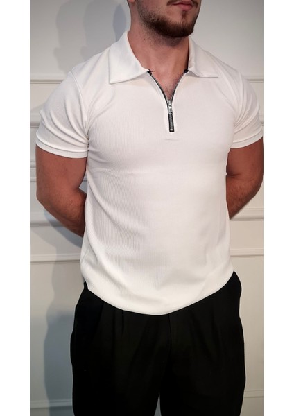 Yarım Fermuarlı Polo Yaka T-Shirt fiyatları