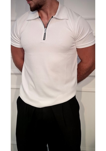 Yarım Fermuarlı Polo Yaka T-Shirt modelleri