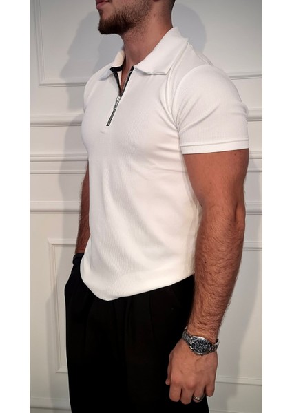 Yarım Fermuarlı Polo Yaka T-Shirt fırsatları