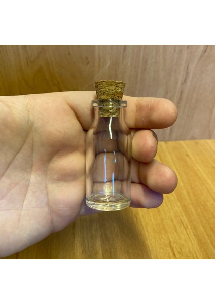 15 ml Mantar Tıpalı Cam Şişe - Tıpalı Cam Şişe 15 cc x 10 Adet