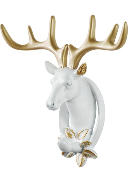 Kafası Asılı Ren Ği Kafası Raf Koleksiyonu 3D Elk Askı Çiçekler (Yurt Dışından)