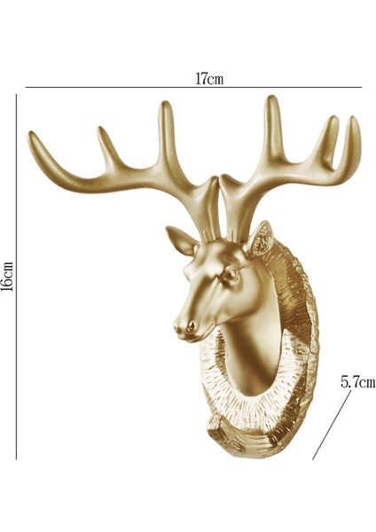 Kafası Asılı Ren Ği Kafası Raf Koleksiyonu 3D Elk Askı Aureate (Yurt Dışından)