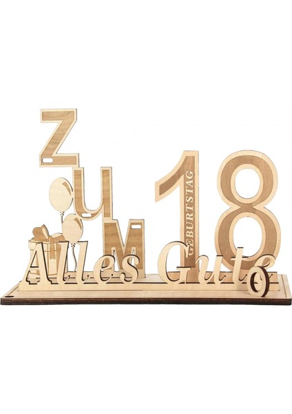 18TH Ahşap Hediye Para Icı Almanca ve (Yurt Dışından)