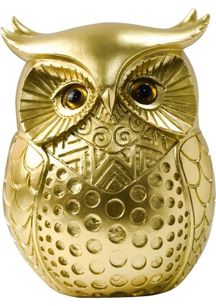 Baykuş Heykeli Ev Dekorasyonu El Sanatları Heykel Şömine Odası Altın (Yurt Dışından) fırsatları