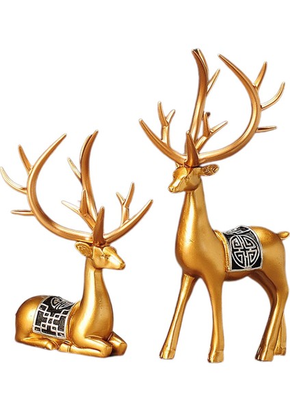 Modern Ren Ği Figürleri Süsleri Reçine Koleksiyonları Icı Elk Aureate (Yurt Dışından) fırsatları