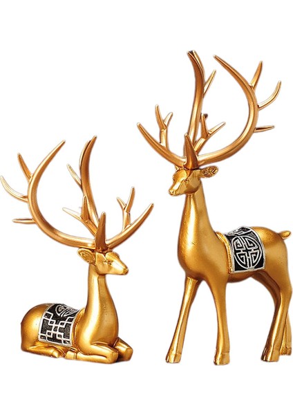 Modern Ren Ği Figürleri Süsleri Reçine Koleksiyonları Icı Elk Aureate (Yurt Dışından) indirimleri