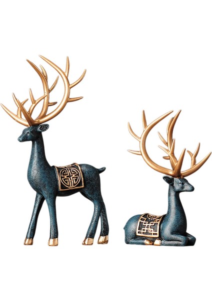 Modern Ren Ği Figürleri Süsleri Reçine Koleksiyonları Icı Elk Mavi (Yurt Dışından) fiyatları