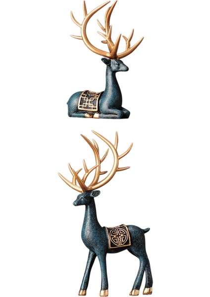 Modern Ren Ği Figürleri Süsleri Reçine Koleksiyonları Icı Elk Mavi (Yurt Dışından) fırsatları