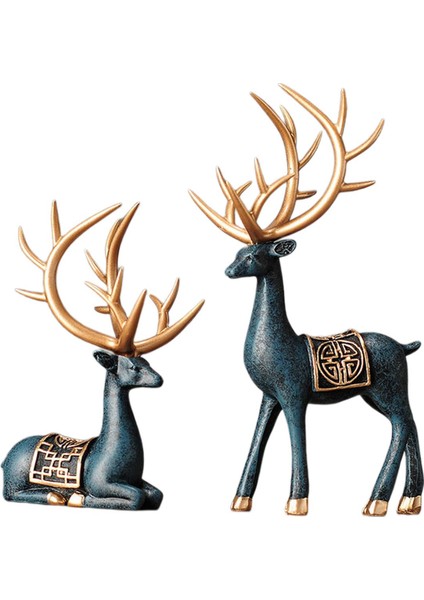 Modern Ren Ği Figürleri Süsleri Reçine Koleksiyonları Icı Elk Mavi (Yurt Dışından) indirimleri