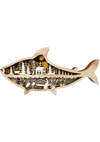 I Ahşap Dekor Figürler Asılı Dıy Raf Ev Dekorasyonu I (Yurt Dışından)