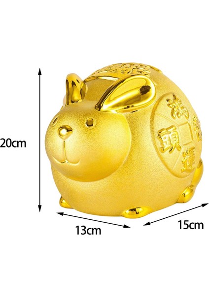 Şanslı Tavşan , Para I Karikatür Heykel 20CMX15CMX13CM (Yurt Dışından) indirimleri