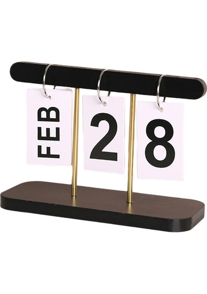 Takvim Dekoratif Flip Takvim Perpetual Calendar Ev Dekorasyonu (Yurt Dışından)