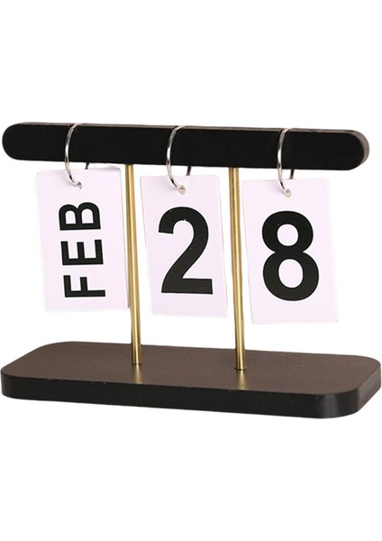 Takvim Dekoratif Flip Takvim Perpetual Calendar Ev Dekorasyonu (Yurt Dışından)