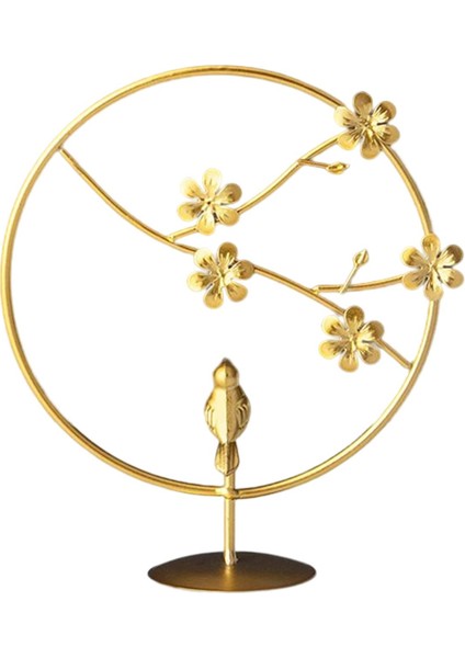 Şeftali Çiçeği Kuş Için Metal Heykeli Heykelcik Üstü Çiçek Heykel (Yurt Dışından)