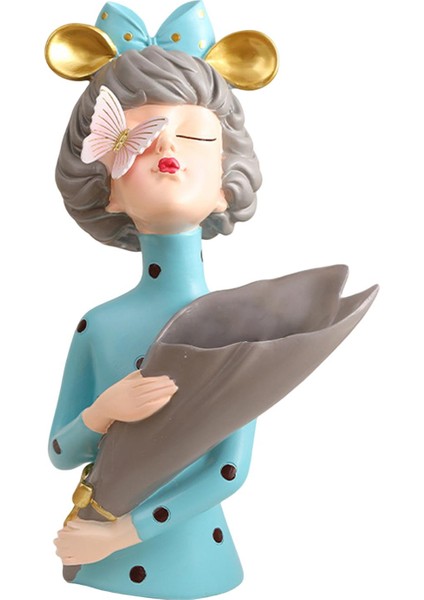 Heykel Ev Dekorasyonu, Heykel Figürleri Aksesuarları, Icı Üstü Süsü, Mavi (Yurt Dışından)