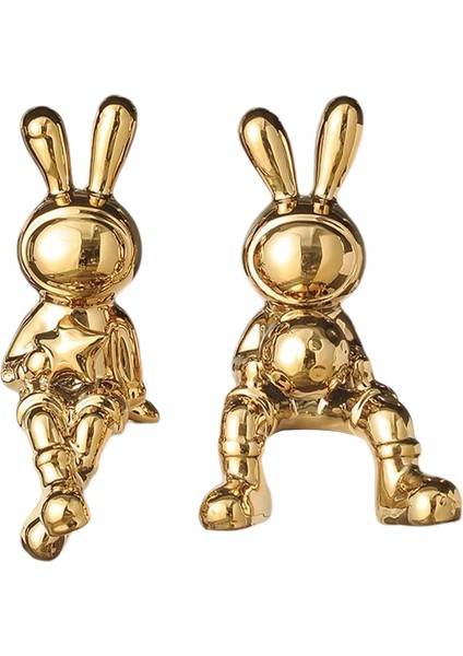 Tavşan Heykelleri Figü Oturma Odası Kitaplık Odası Tavşan Heykelleri Altın (Yurt Dışından) fiyatları