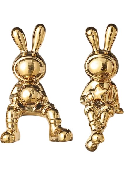 Tavşan Heykelleri Figü Oturma Odası Kitaplık Odası Tavşan Heykelleri Altın (Yurt Dışından) modelleri