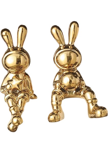 Tavşan Heykelleri Figü Oturma Odası Kitaplık Odası Tavşan Heykelleri Altın (Yurt Dışından) fırsatları