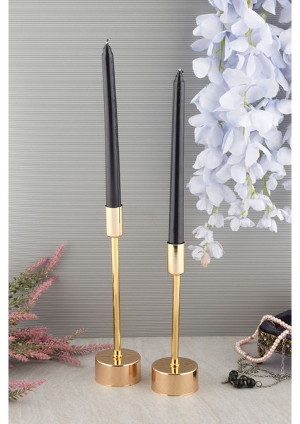 Defne 2'li Şamdan Gold Dekoratif Metal Mumluk Altın Kaplama Şamdan Seti fiyatları