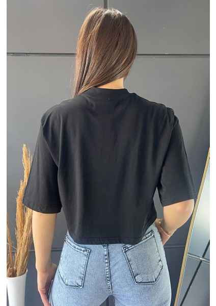 Kadın Sallanan Hareketli Taş Detaylı Şık T-Shirt T-Shirt fiyatları