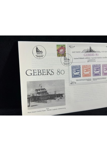 1980 South Africa First Day Cover Fdc Gebeks 80 National Philatelic Exhibition Güney Afrika Ilk Gün Zarfı fiyatları