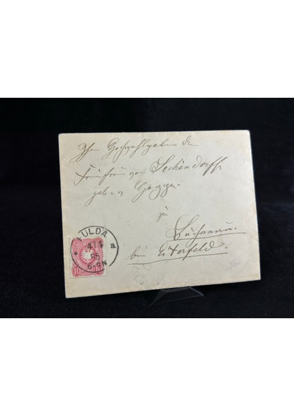 1885 Alman Imparatorluğu Dönemi Deutsches Reich 10 Pfennig Kuruş Pullu Zarf
