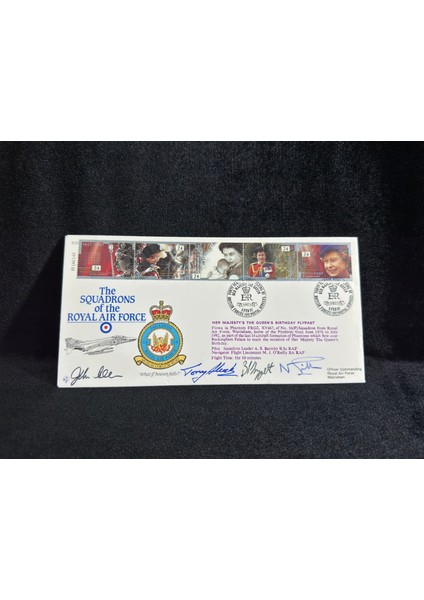 Ingiltere Kraliyet Hava Kuvvetleri Filoları Ilk Gün Zarfı 1992 The Squadrons Of The Royal Air Force Fdc Islak Imzalı Limited