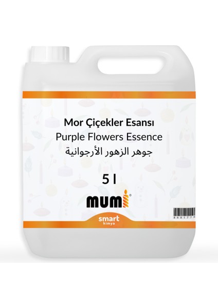 Mor Çiçekler Mum Esansı 5 Litre