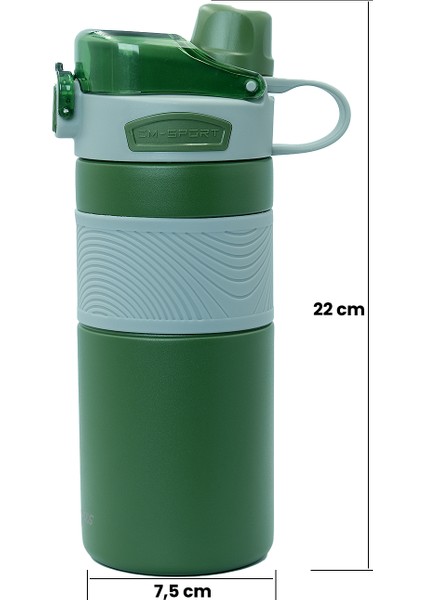 Sport Paslanmaz Çelik Termos 600ml Pipetli