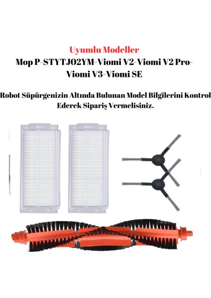 Viomi Se V2 V3 V2 Pro (V-RVCLM21B) / Vacuum Mop Pro (STYJ02YM) Uyumlu Yenileme Seti
