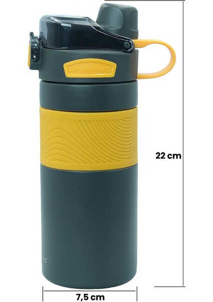 Sport Paslanmaz Çelik Termos 600ml Pipetli