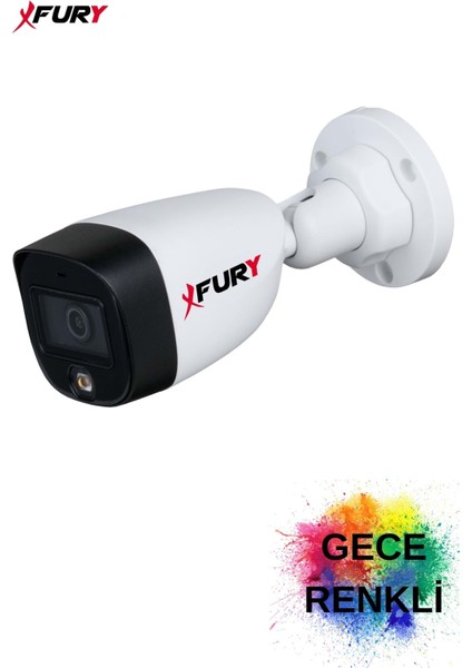 Gece Renkli  5mp Lens 2mp 1080P Full Hd Suya Dayanıklı Güvenlik Kamerası Ultra LED Renkli Gece Görüş