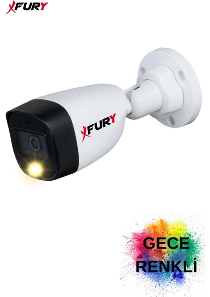 Gece Renkli  5mp Lens 2mp 1080P Full Hd Suya Dayanıklı Güvenlik Kamerası Ultra LED Renkli Gece Görüş