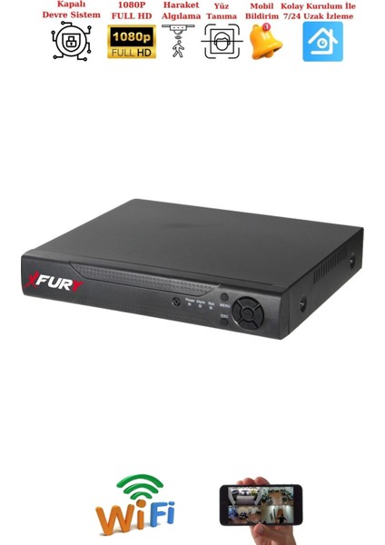 6 Kameralı 2mp Full Hd Görüntü 6 Atom LED Gece Görüşlü Dış Mekan Güvenlik Kamerası Seti 320GB