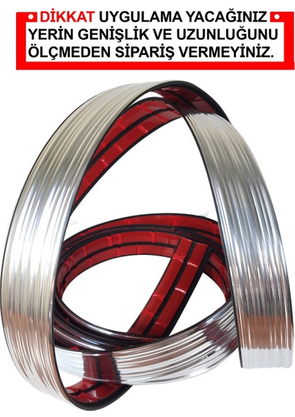 Dalgalı Krom Nikelaj 30 mm Genişlik 3 Metre Uzunluk indirimleri