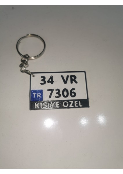 3D Online Kişiye Özel Motorsiklet Plakalığı Şeklinde Anahtarlık