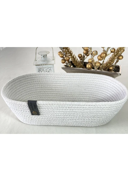 Double Knot Design Oval Ekmek Sepeti Organizer Tress Supla Amerikan Servis Tamamlayıcı Hediyelik