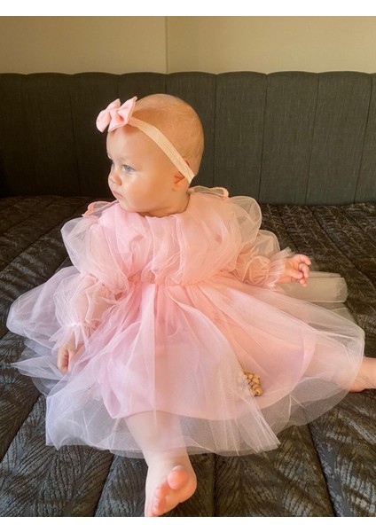 Yazlık Tütülü Astarlı Bebek Elbise Çocuk Elbise Kız Çocuk Doğum Günü Parti Astarlı Düğün Elbisesi modelleri