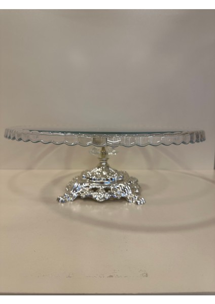 Pasta Kek Sunum Servis Tabağı Kapaksız Model