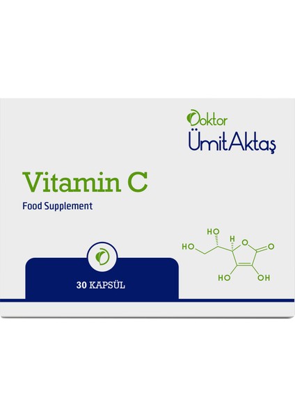 Dr. Ümit Aktaş Vitamin C - Bitkisel Okside Olmayan 30 Kapsül