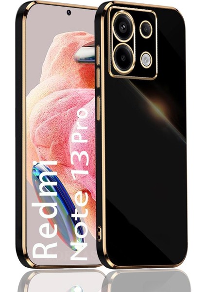 Xiaomi Redmi Note 13 Pro 4g Uyumlu Silikon Kılıf 3D Kamera Korumalı Arkası Renkli Kenarları Parlak Dore Tasarım Kapak fiyatları