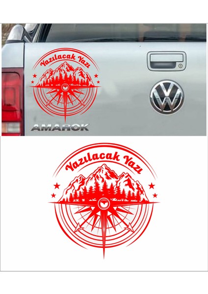 Pusula Dağ Orman 4x4 Offroad Adventure Araba Oto Karavan Sticker 00081 modelleri