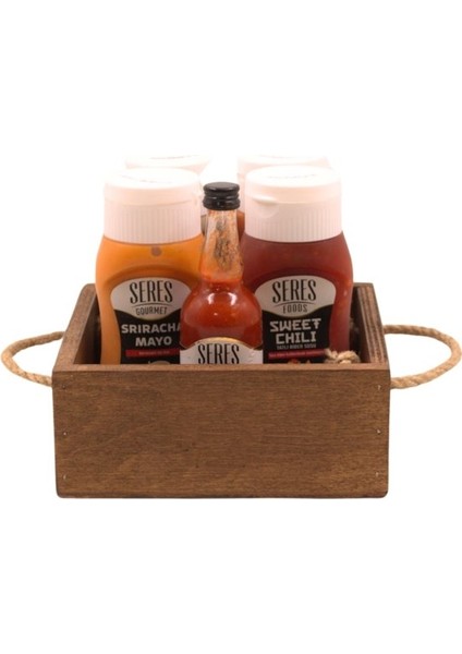 Ahşap Sosluk Ketçap Mayonez Barbekü Sos Sunumluk fiyatları