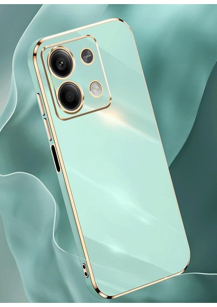 Xiaomi Redmi Note 13 5g Silikon Kılıf Kamera Korumalı Arkası Renkli Kenarları Parlak Dore Tasarım Kapak