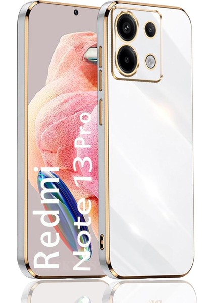 Xiaomi Redmi Note 13 5g Silikon Kılıf Kamera Korumalı Arkası Renkli Kenarları Parlak Dore Tasarım Kapak