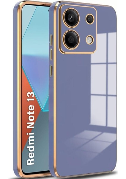 Xiaomi Redmi Note 13 5g Silikon Kılıf Kamera Korumalı Arkası Renkli Kenarları Parlak Dore Tasarım Kapak